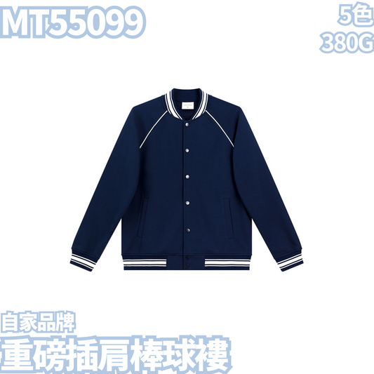 MT55099 380g heavyweight raglan baseball jacket