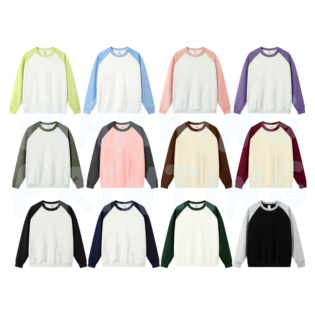 MT620 330g raglan sweatshirt 