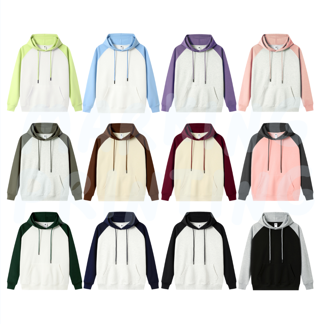 MT630 330g raglan hooded sweatshirt 