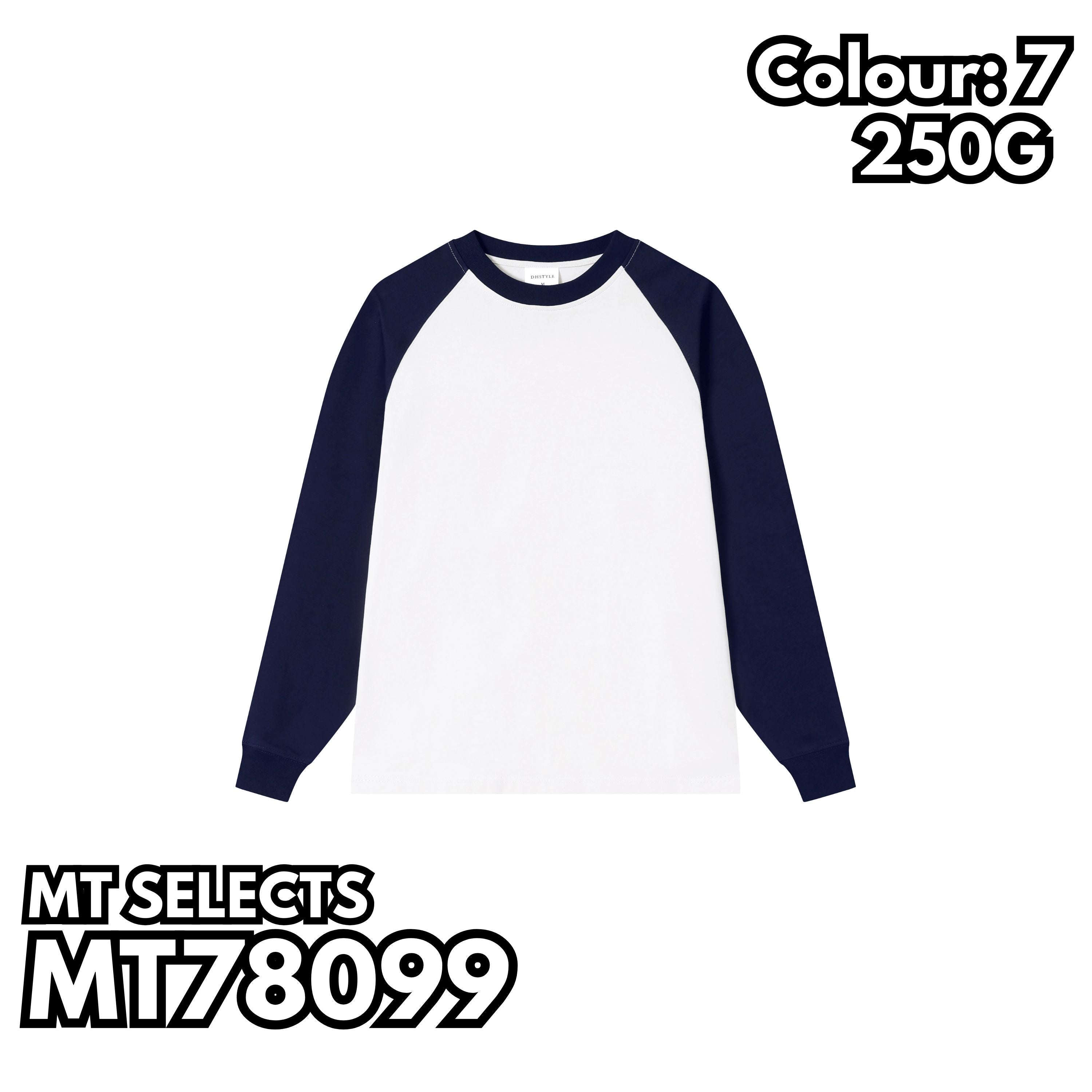 MT78099 重磅插肩長袖TEE
