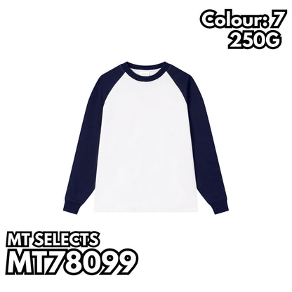 MT78099 重磅插肩長袖TEE