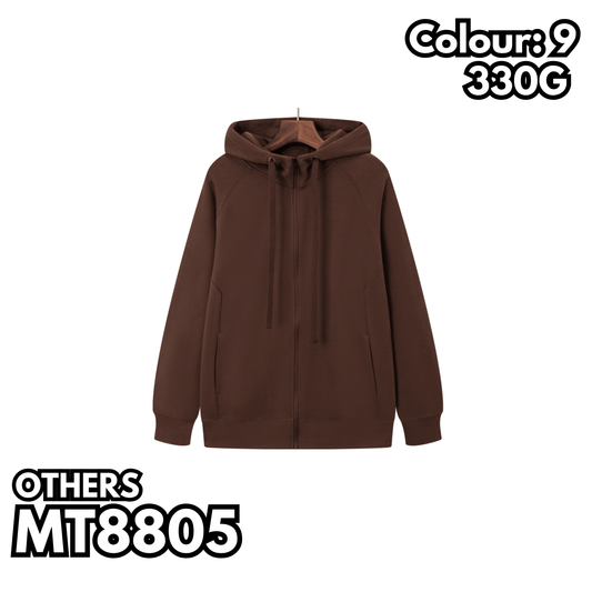 MT8805 立領插肩拉鍊連帽衛衣