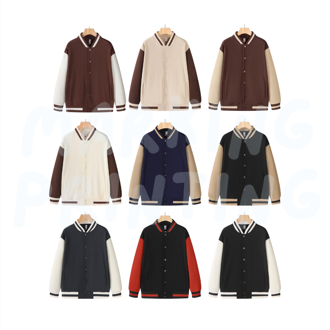 MT8808 330g drop shoulder baseball jacket 