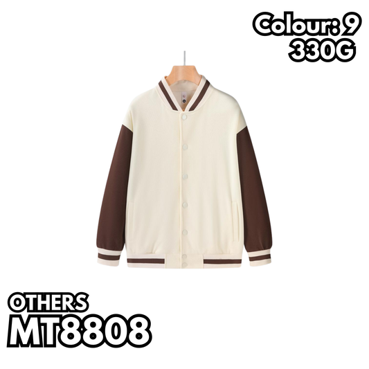 MT8808 330克落肩棒球褸