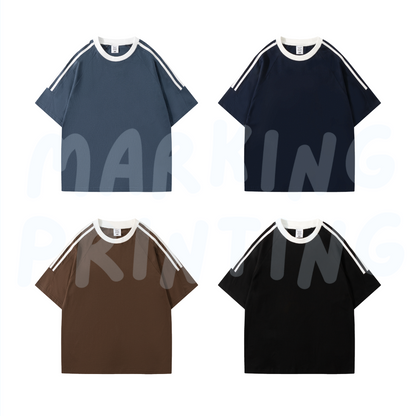 MTA14 重磅條紋插肩短袖TEE