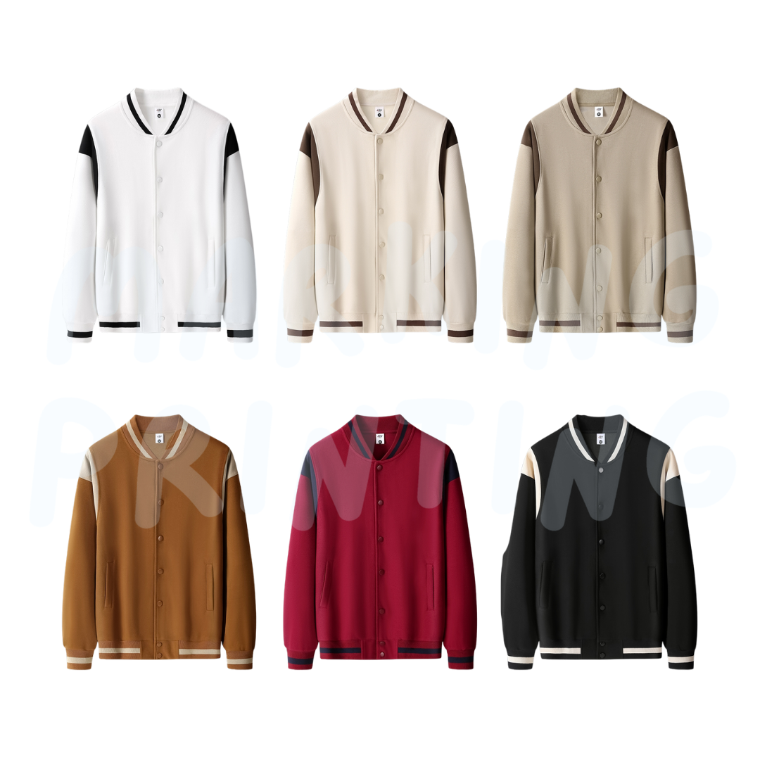 MTB07 300g contrast color baseball jacket 