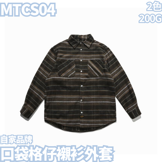MTCS04 200g Pocket Checkered Shirt Jacket