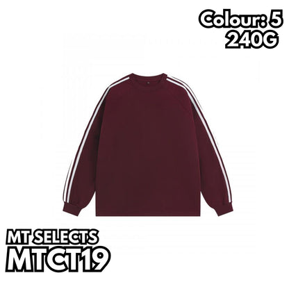 MTCT19 條紋插肩長袖TEE