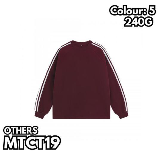 MTCT19 條紋插肩長袖TEE