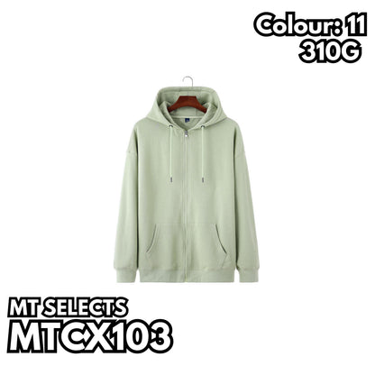 MTCX103 毛圈落肩拉鍊連帽衛衣