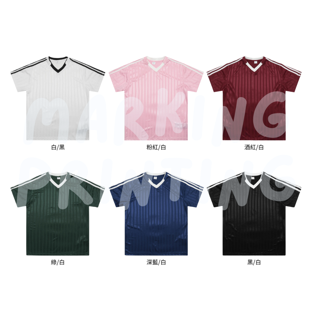 MTD03 200g striped V-neck quick-drying short-sleeved TEE