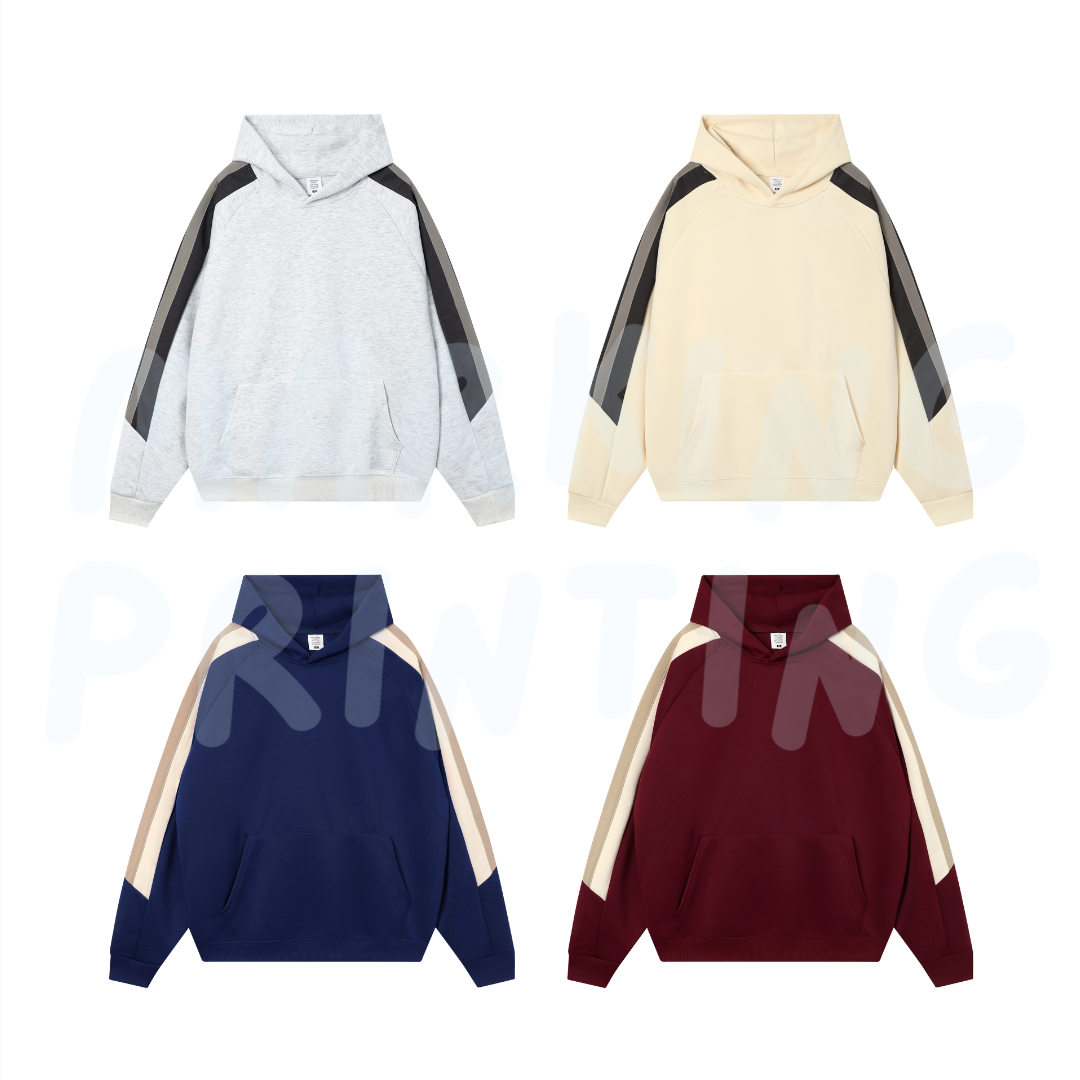 MTD26 330g colorblock hooded sweatshirt
