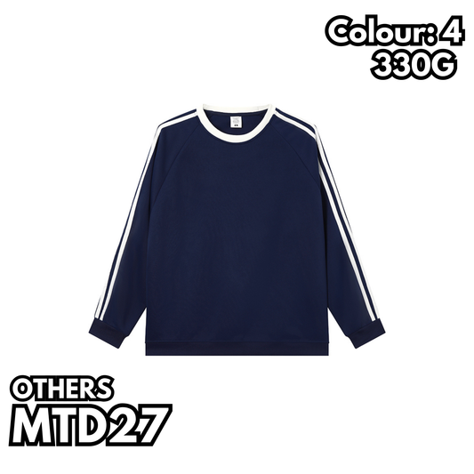 MTD27 條紋插肩衛衣