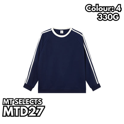 MTD27 條紋插肩衛衣