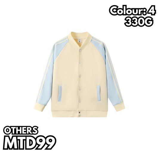 MTD999 條紋插肩棒球褸