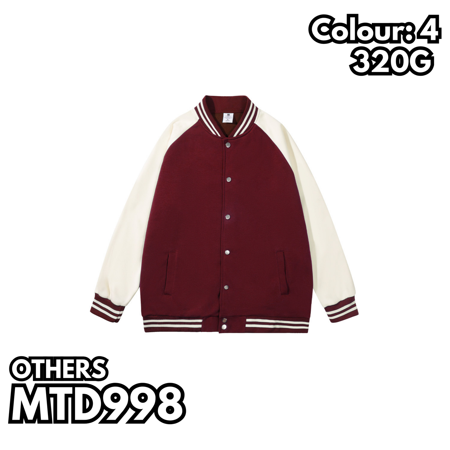 MTD998 320克插肩棒球服