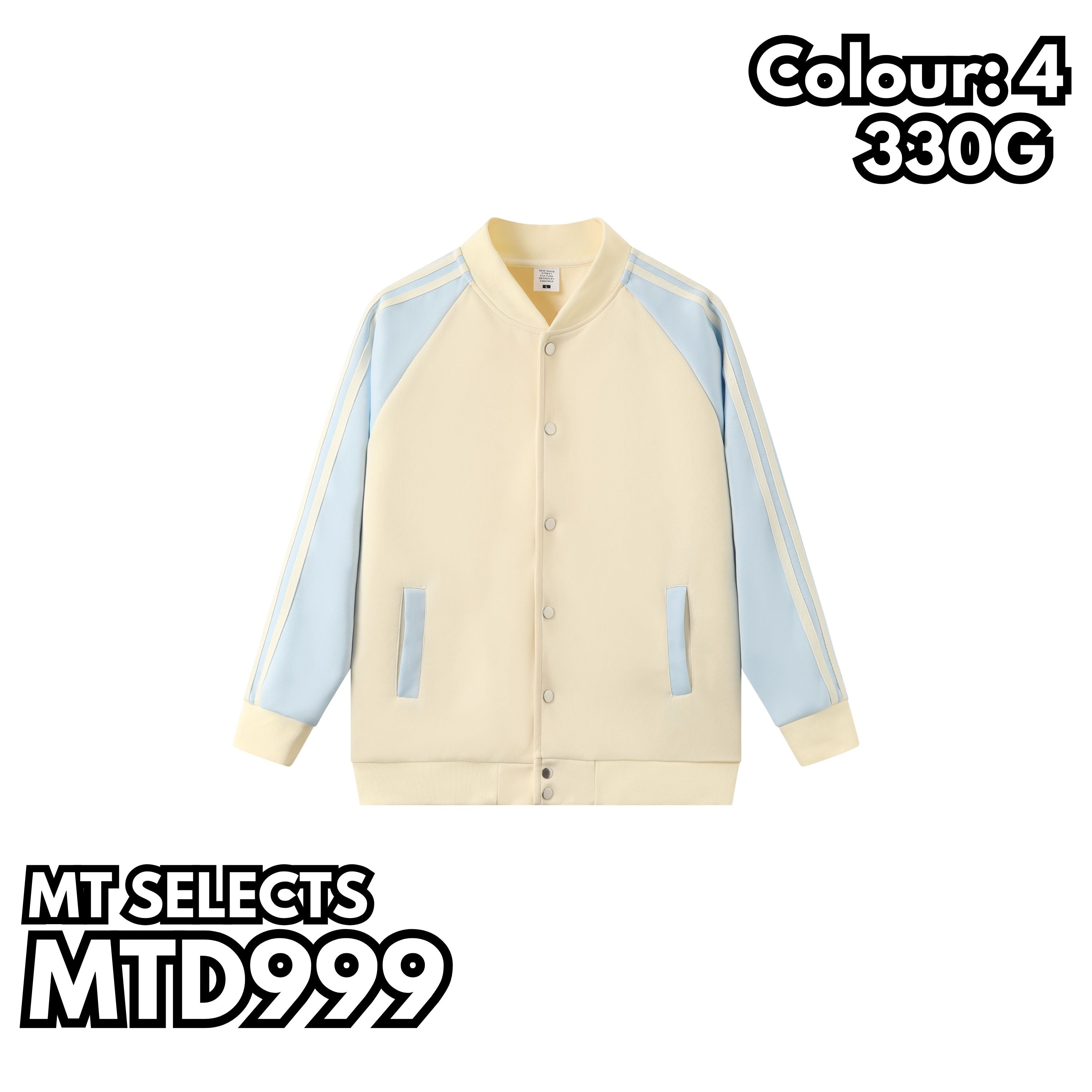 MTD999 條紋插肩棒球褸
