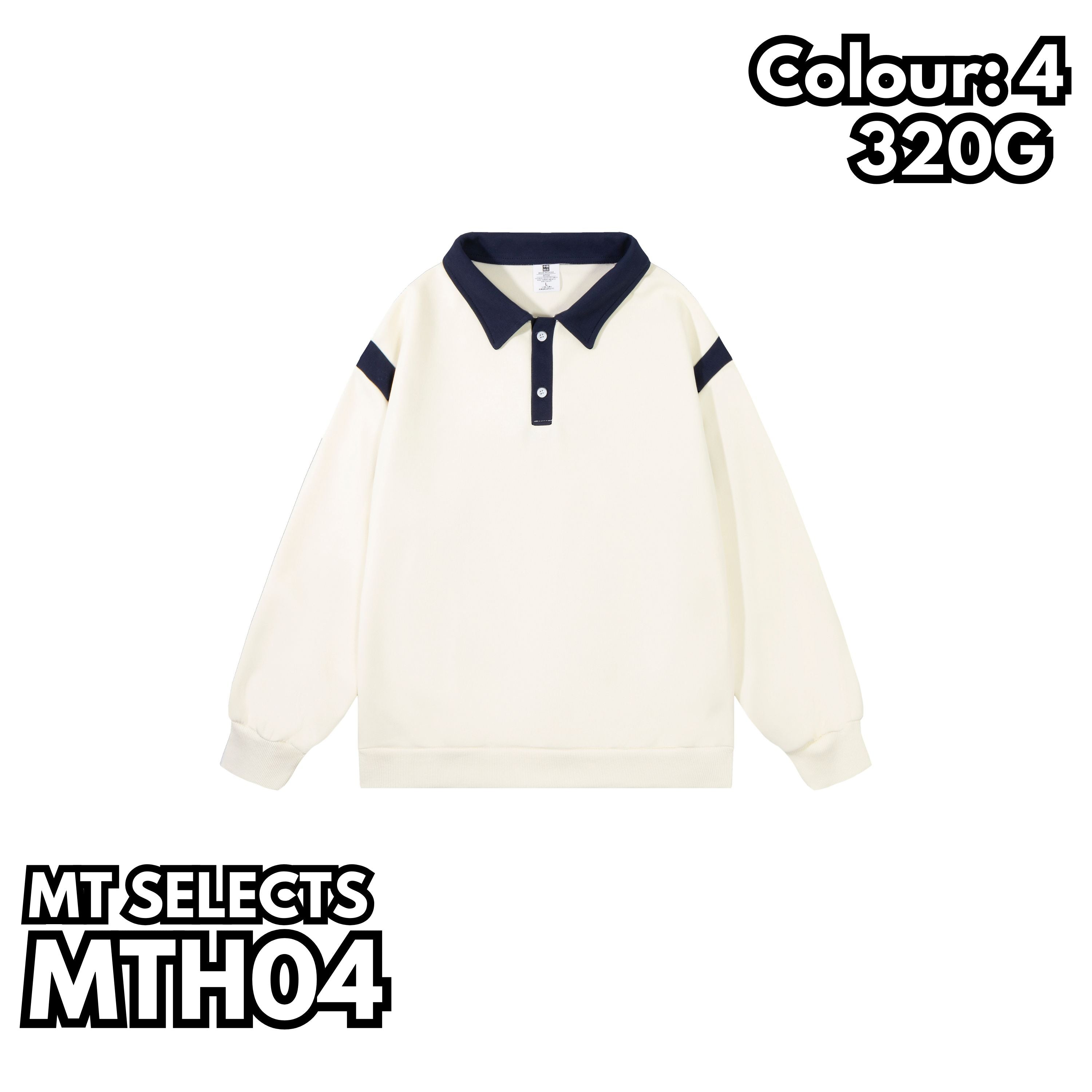 MTH04 拼色POLO衛衣