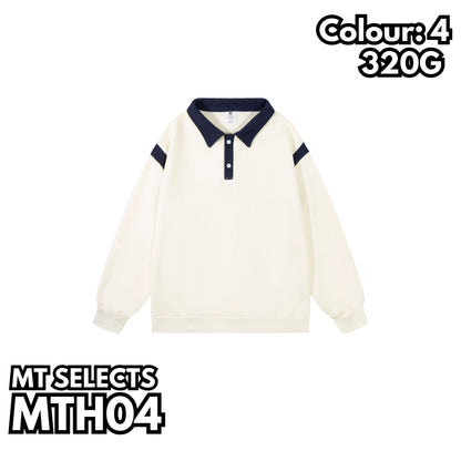 MTH04 拼色POLO衛衣