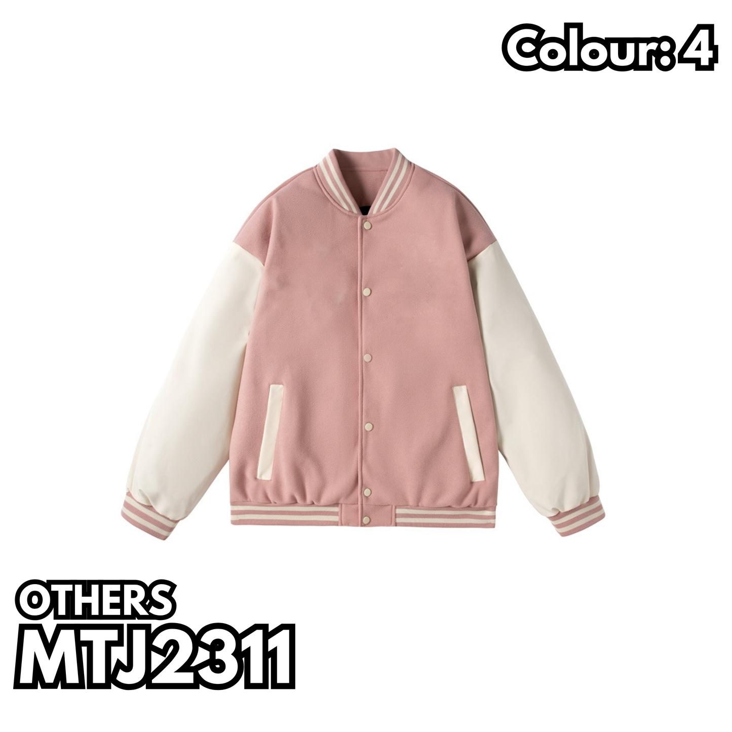 MTJ2311 抓毛落肩棒球褸