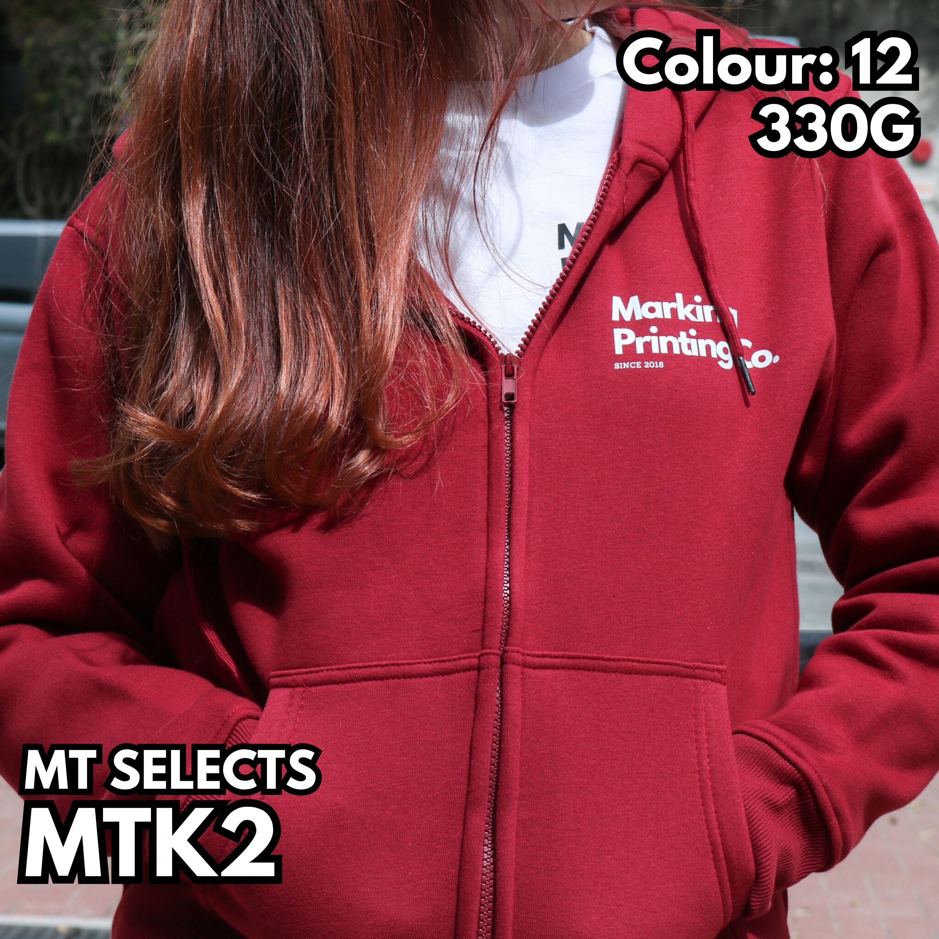 MTK2 加絨拉鏈連帽衛衣