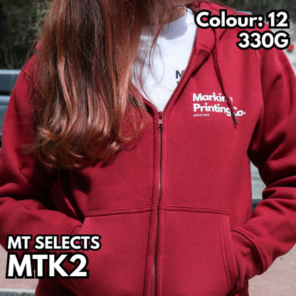 MTK2 加絨拉鏈連帽衛衣