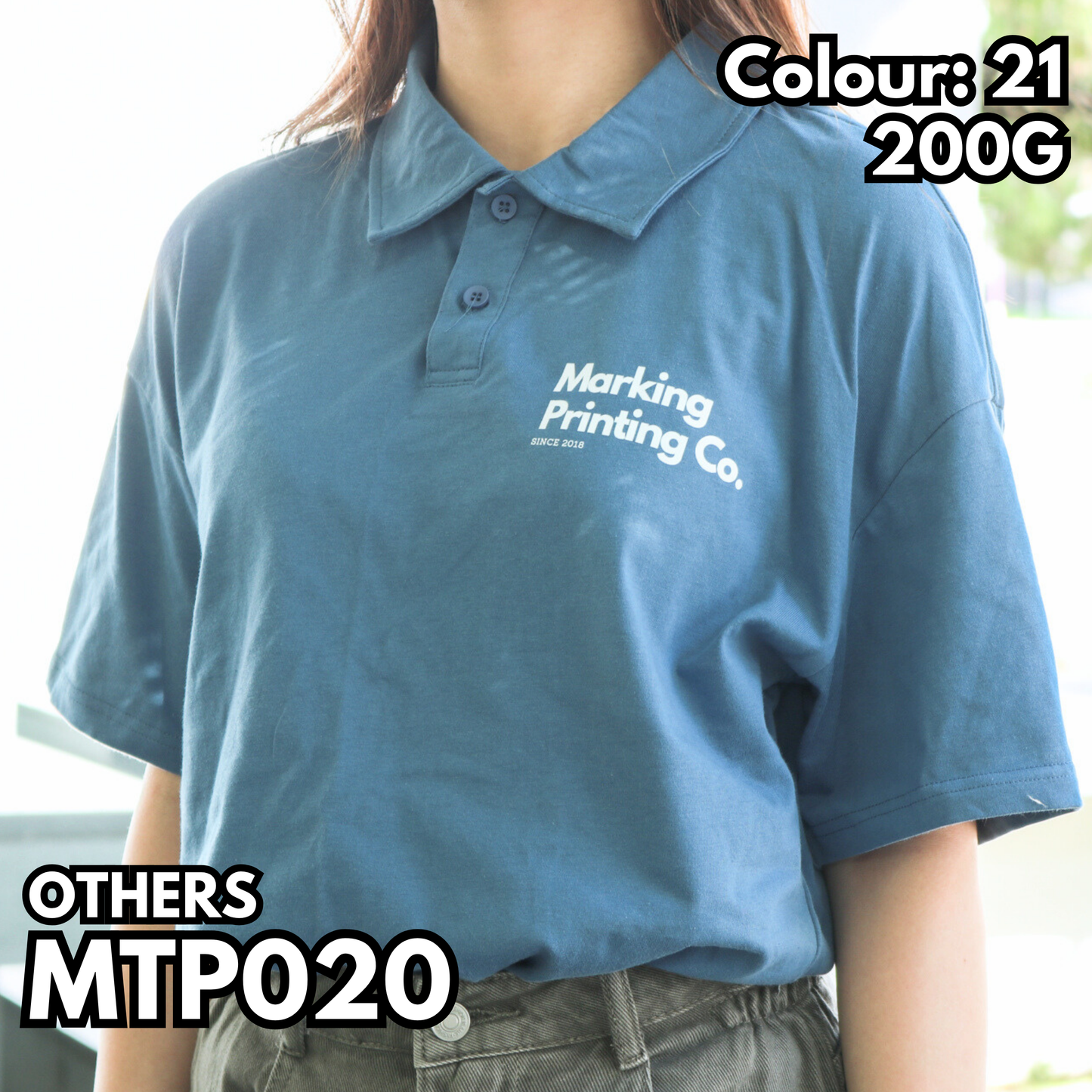 MTP020 200克落肩短袖POLO TEE