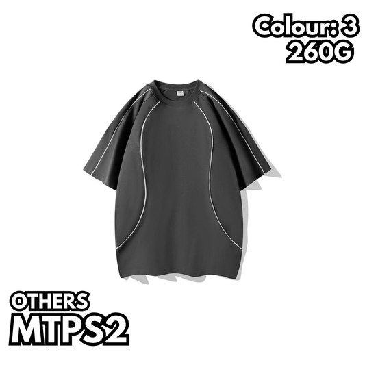 MTPS2 260克重磅夜光線條短袖TEE