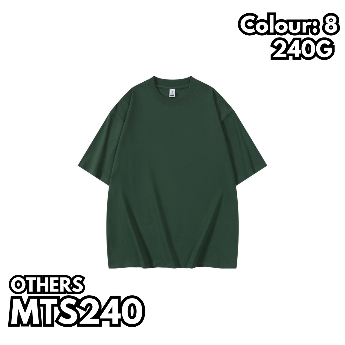MTS240 240g heavyweight SORONA drop shoulder short sleeve TEE