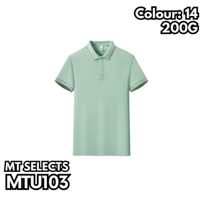 MTU103 間色邊短袖POLO衫