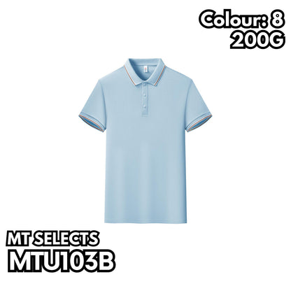 MTU103B 童裝間色邊短袖POLO衫