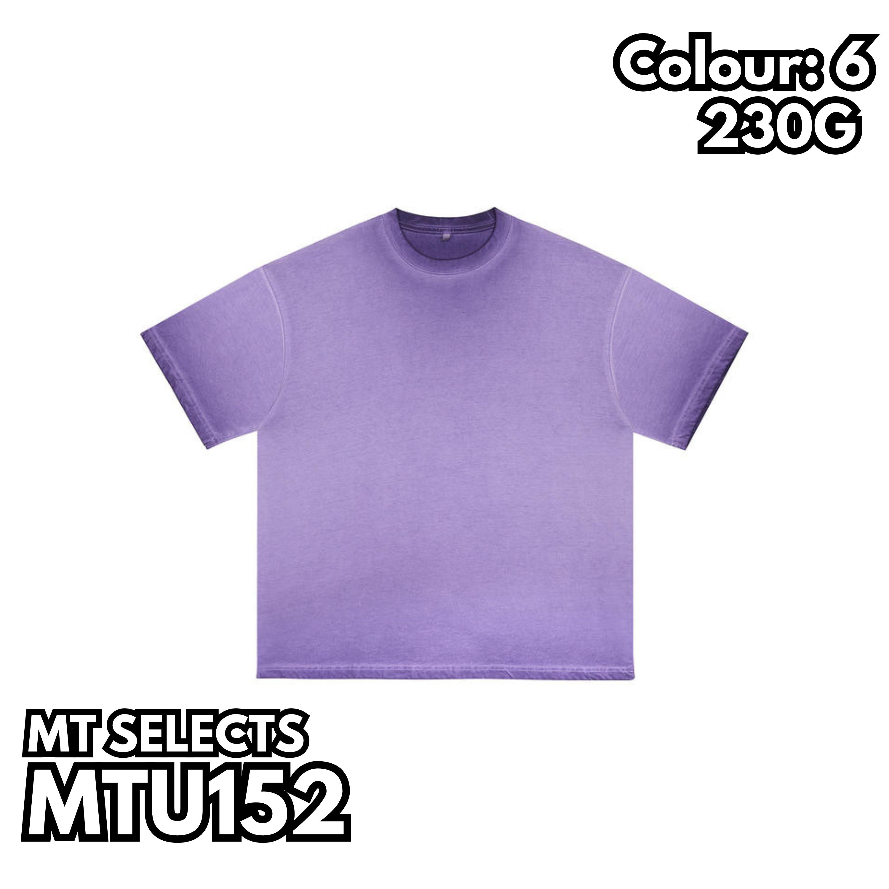 MTU152 重磅蠟染水洗小落肩短袖TEE