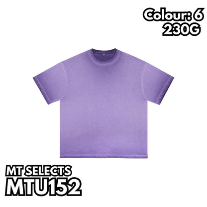 MTU152 重磅蠟染水洗小落肩短袖TEE