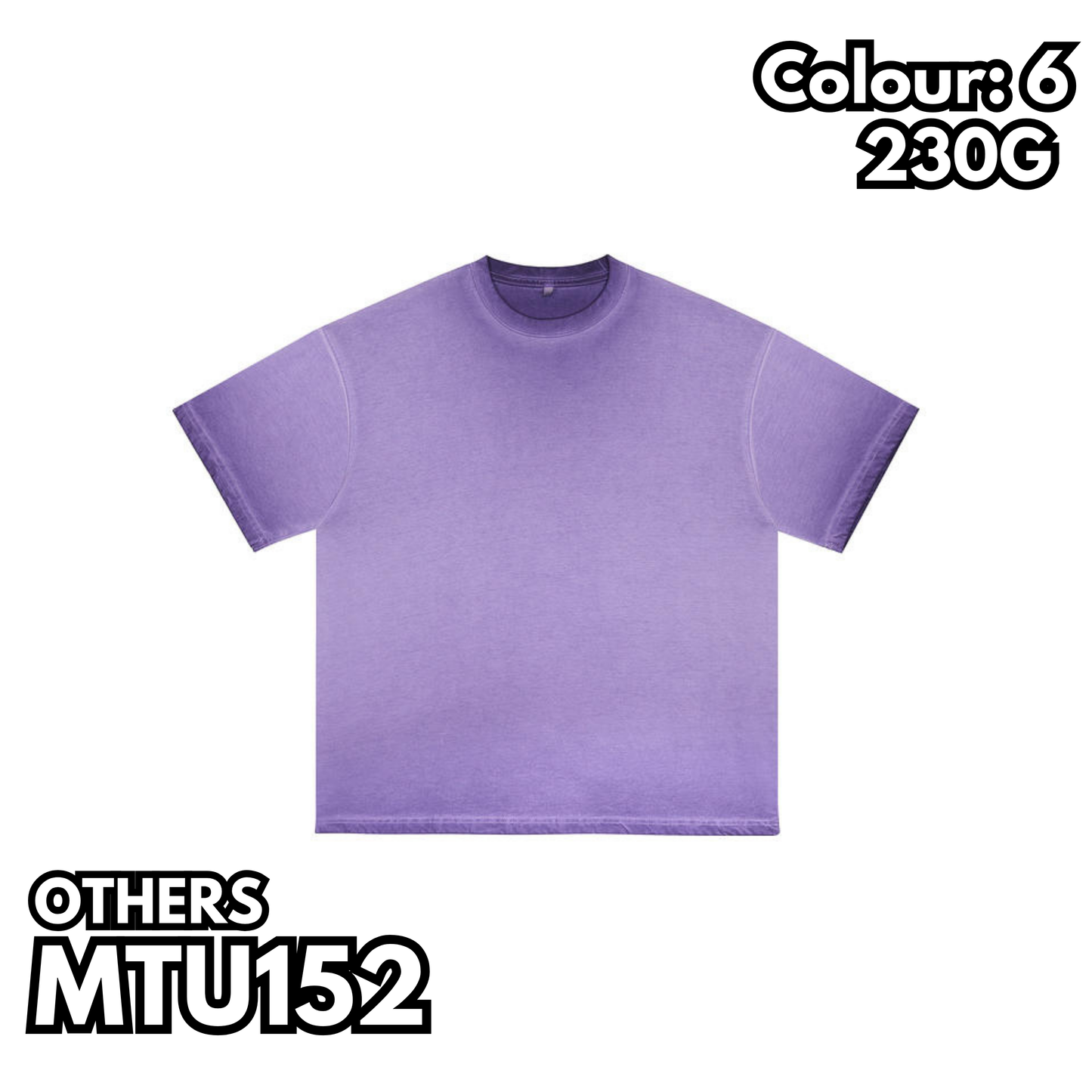 MTU152 230g heavy washed batik drop shoulder short sleeve TEE