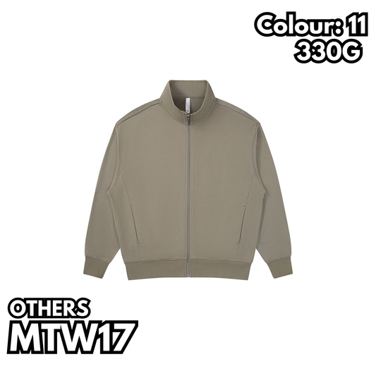 MTW17 立領落肩拉鍊衛衣