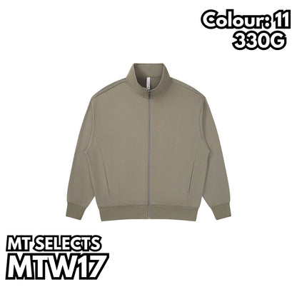 MTW17 立領落肩拉鍊衛衣