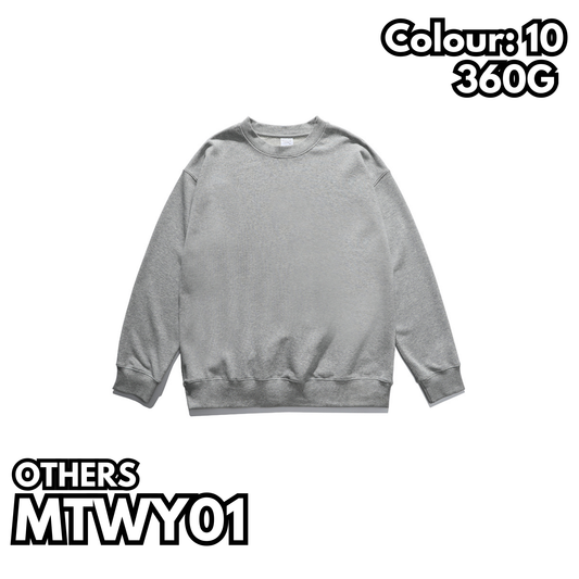 MTWY01 360克重磅毛圈落肩衛衣