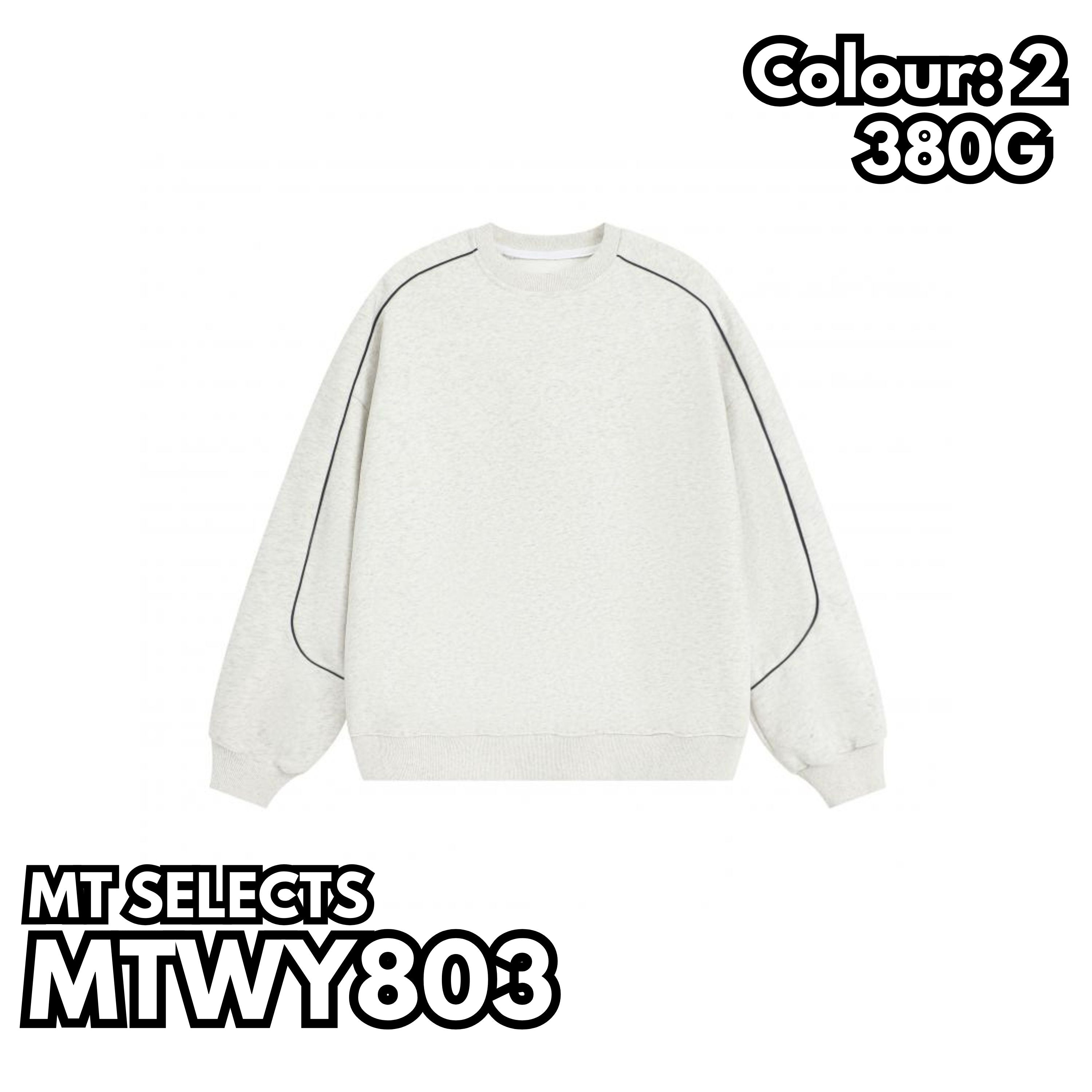MTWY803 重磅撞色線條衛衣