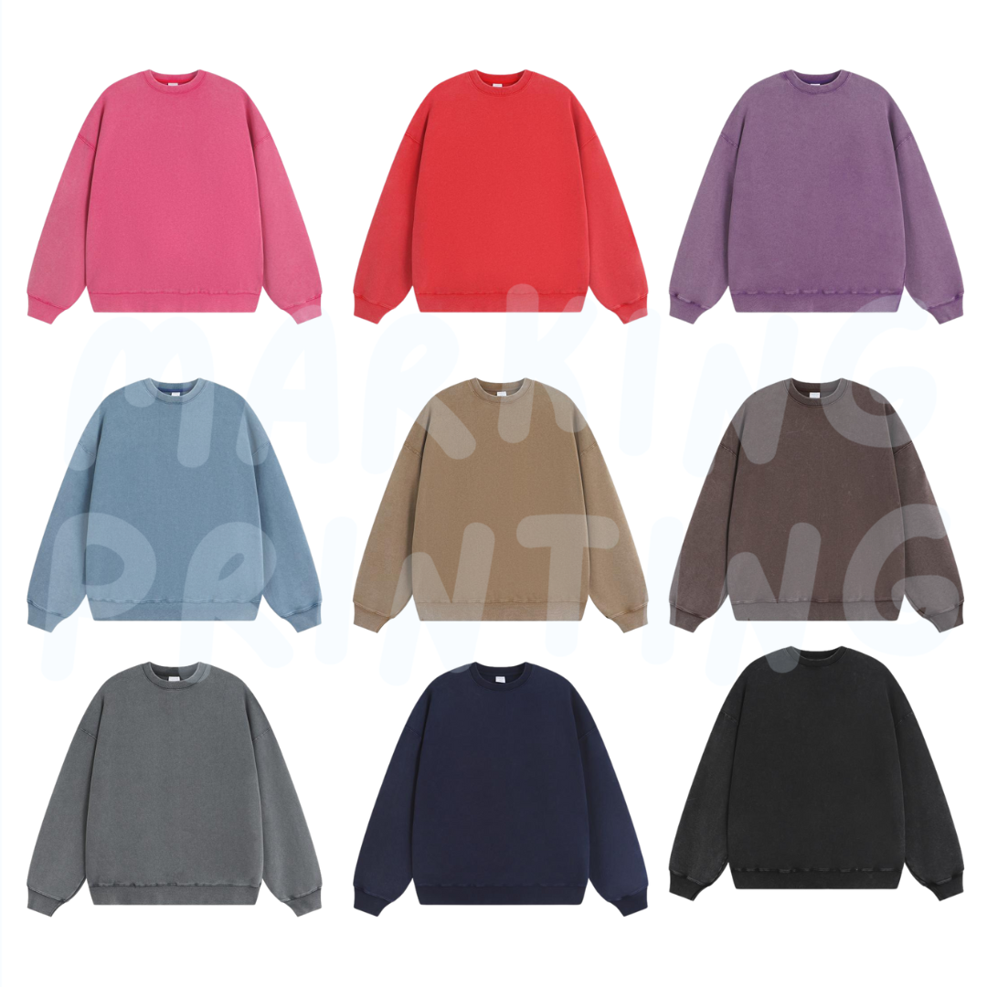 MTWY901 400g washed heavyweight sweatshirt