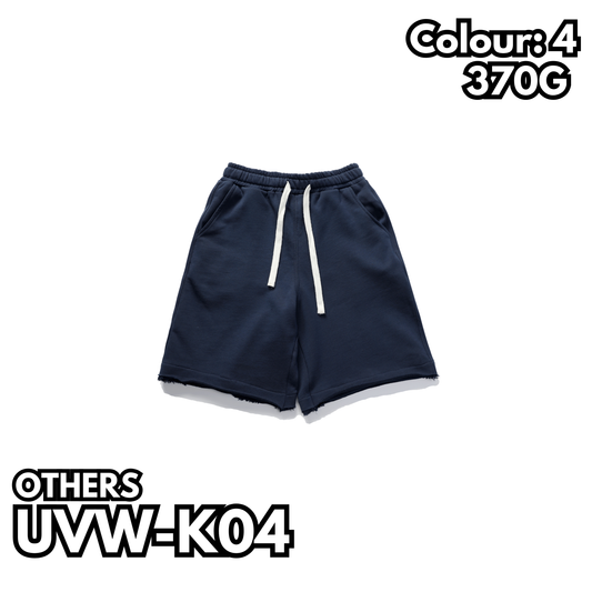 UVW-K04 370克重磅純棉毛邊短褲