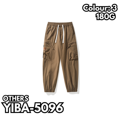 YIBA-5096 180克寬鬆工裝束腳長褲