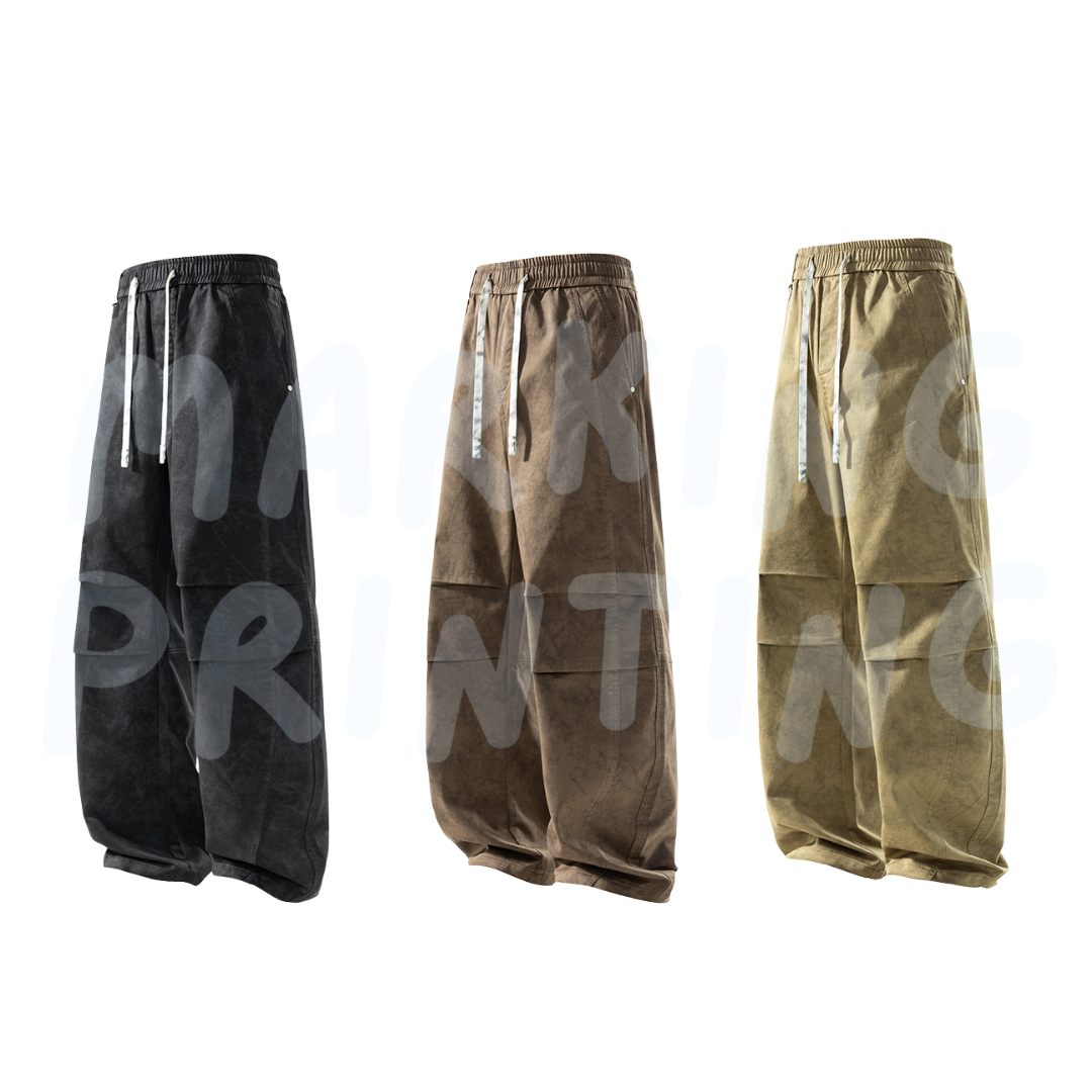 YIBA-5117 320g polyester-cotton retro trousers