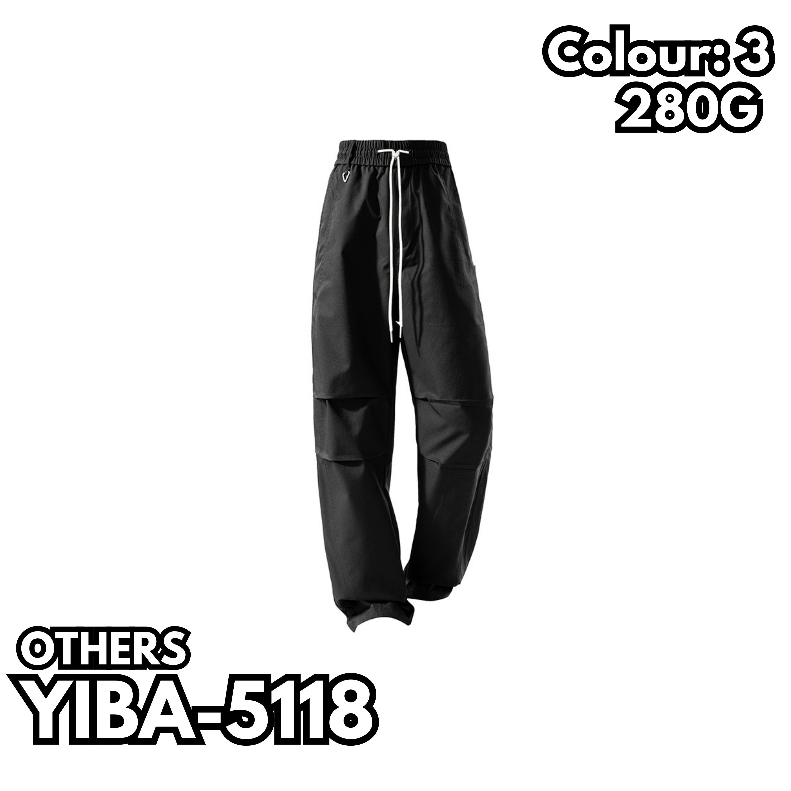 YIBA-5118 280g casual cropped trousers