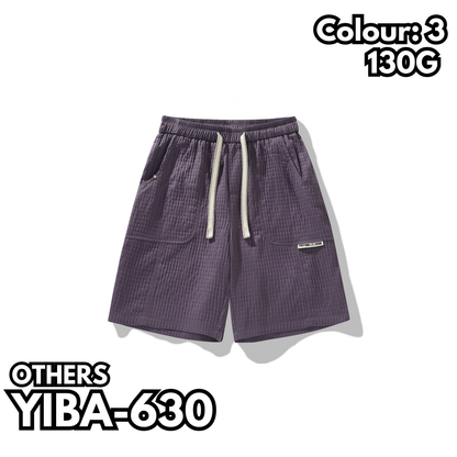 YIBA-630 130克休閒格仔布短褲