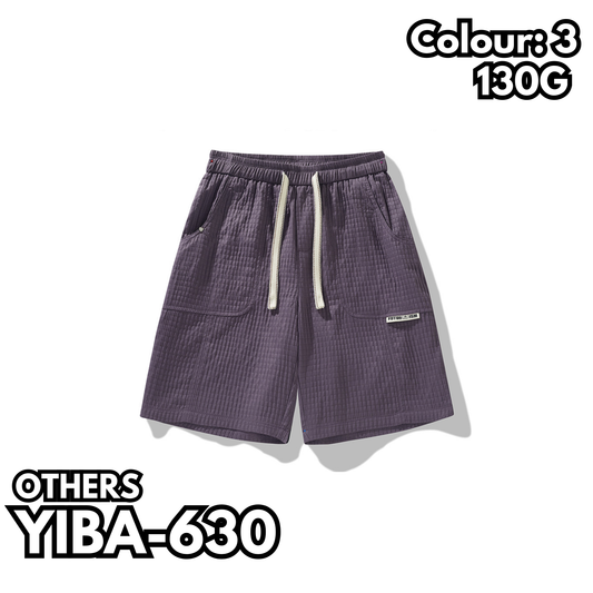 YIBA-630 130克休閒格仔布短褲