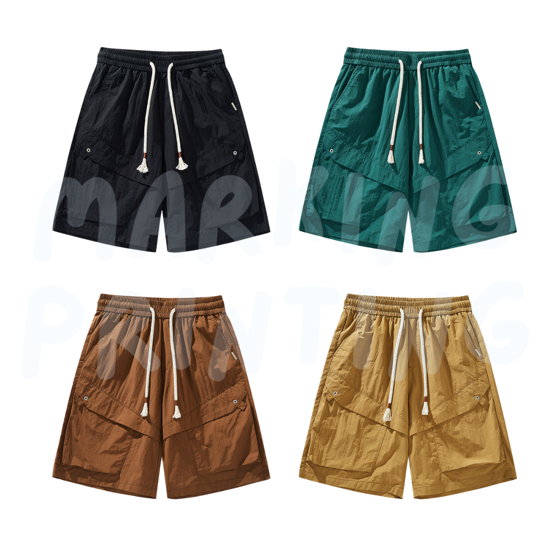 YIBA-635 120g polyester-cotton loose-fit pants
