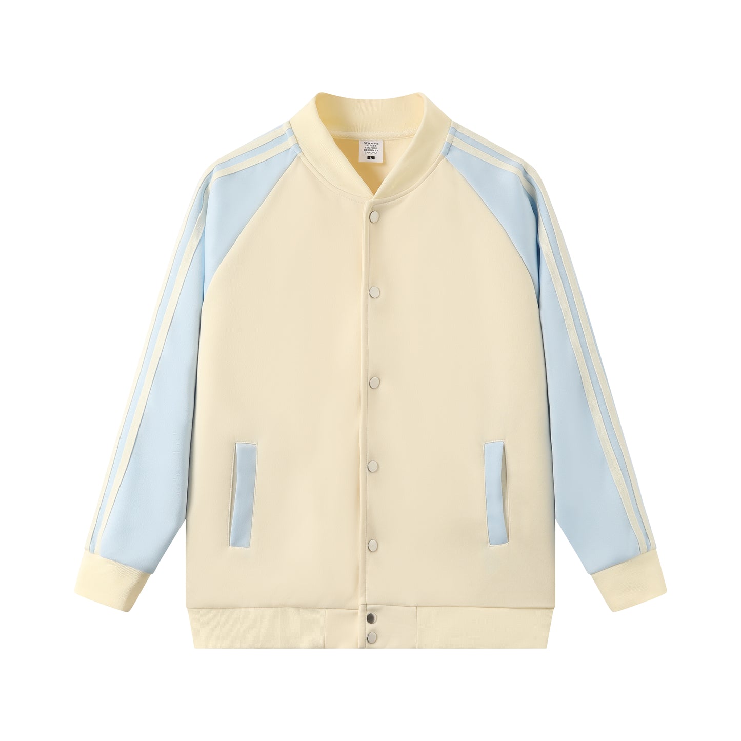 MTD999 條紋插肩棒球褸