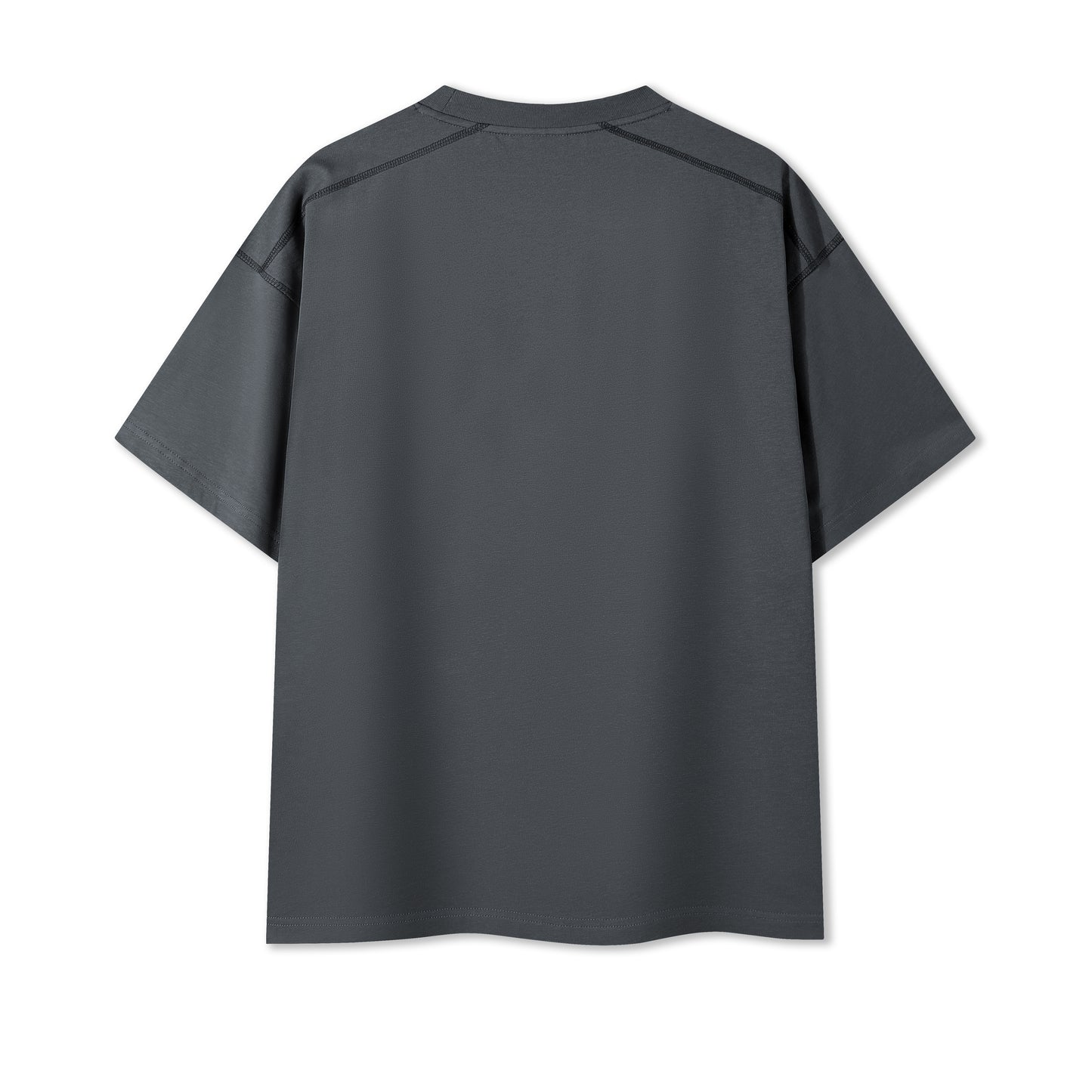 MT7716 重磅撞色線落肩短袖TEE