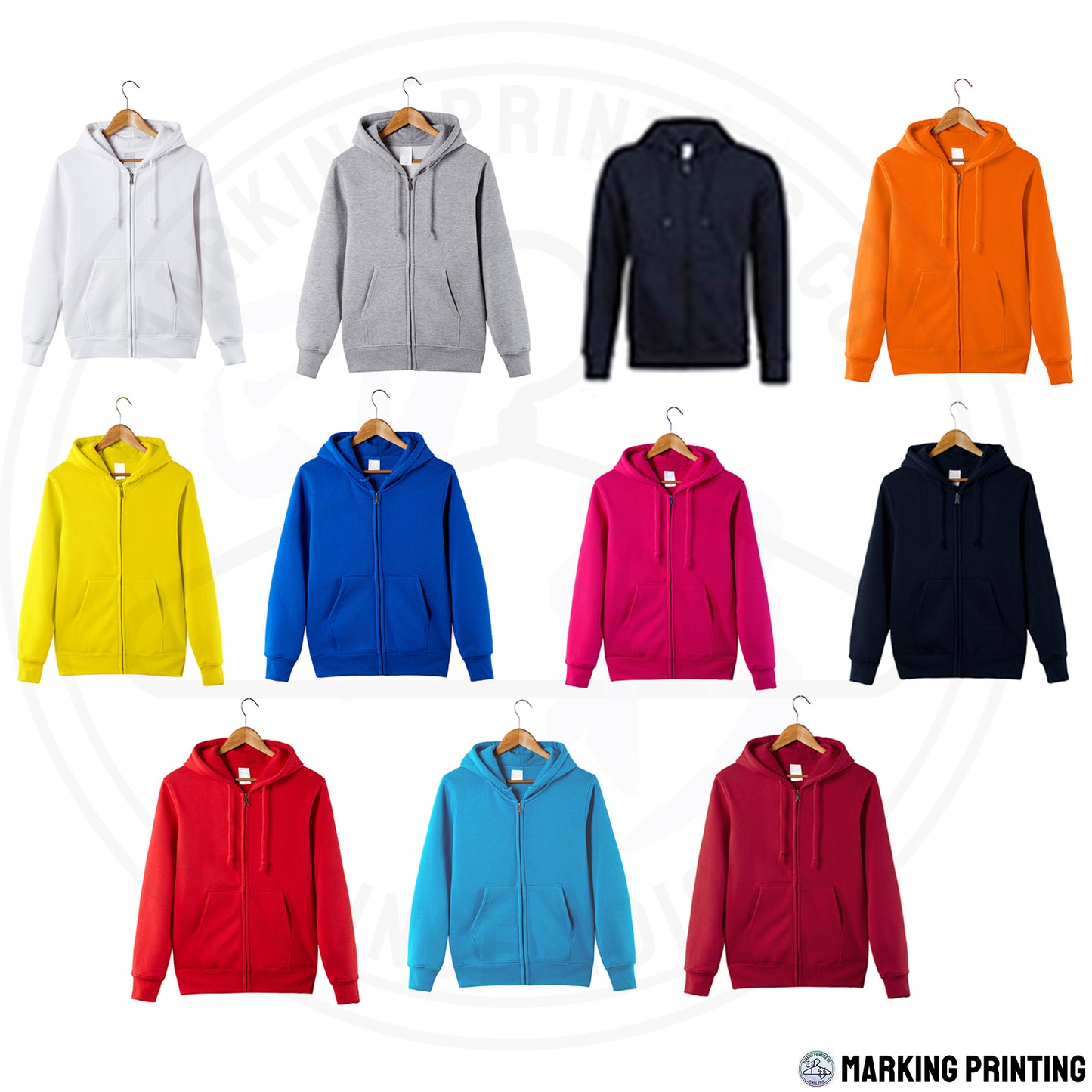 MTK2 330g hooded zip-up sweatshirt