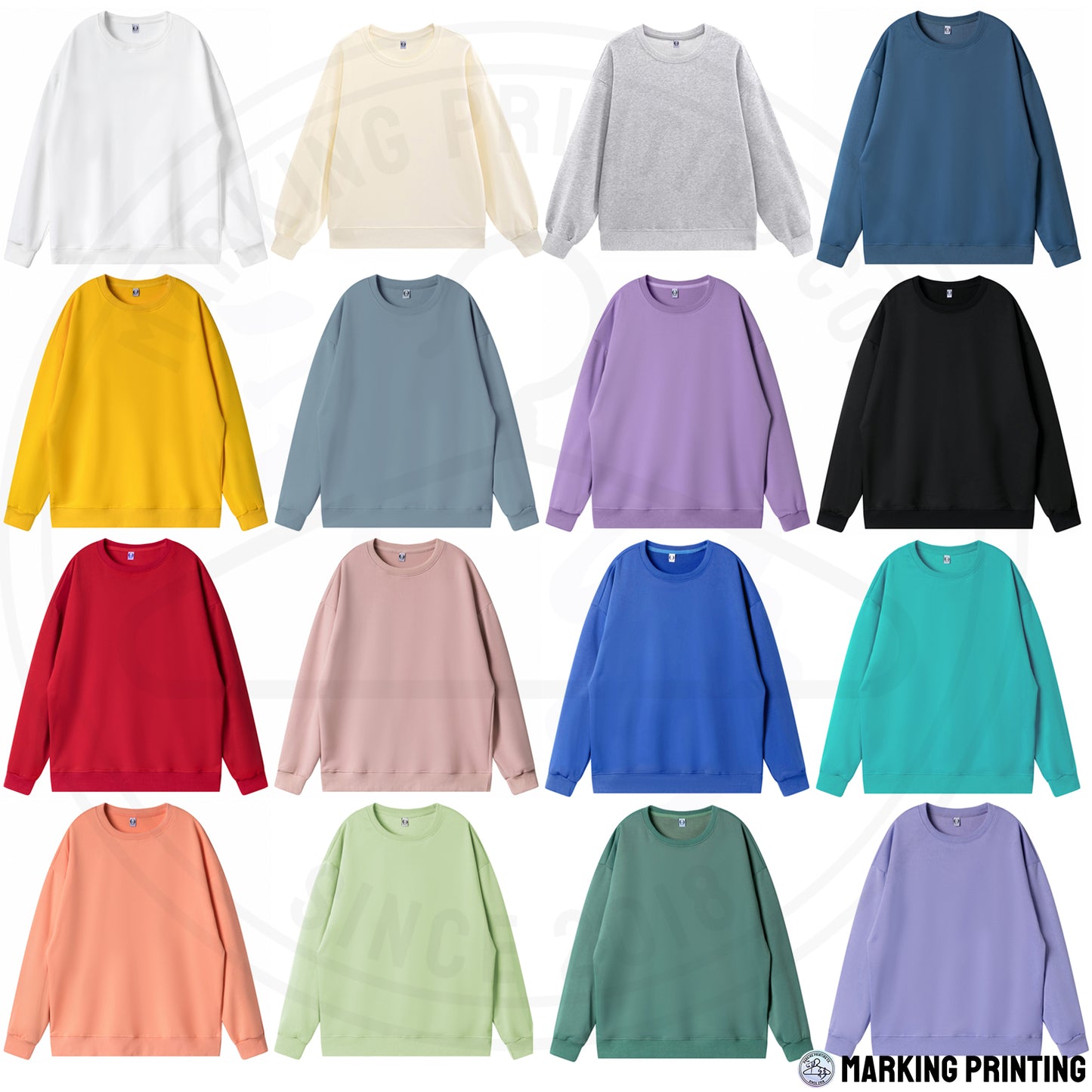 MT027 280g drop shoulder pullover round neck sweatshirt